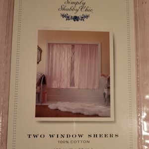 Simply Shabby Chic Pink Window Sheers.  Elegant pink window sheers. 100% Cotton